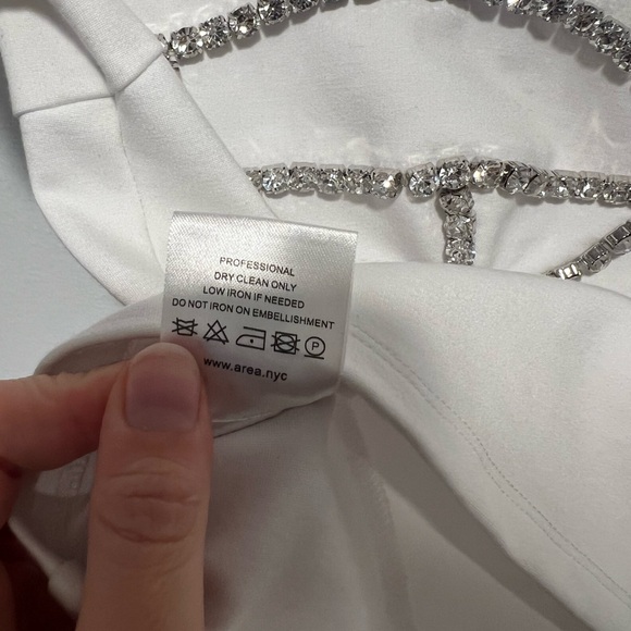 AREA White crystal bustier T shirt - Picture 11 of 11